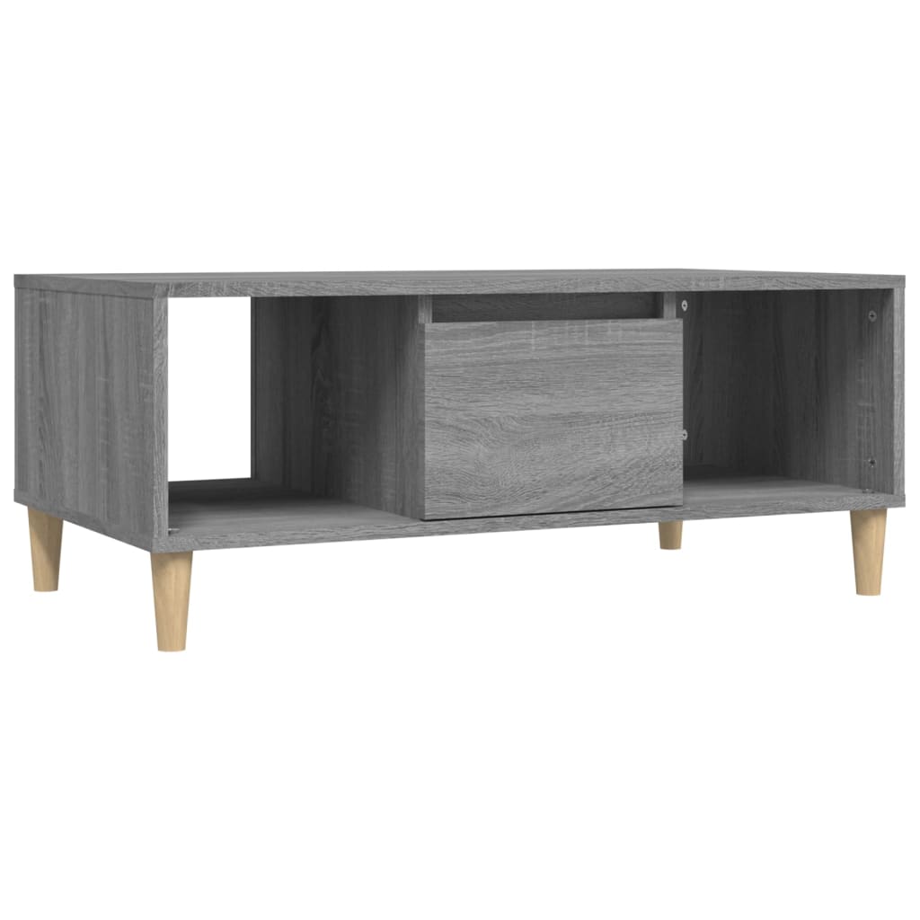 vidaXL Coffee Table Grey Sonoma 90x50x36,5 cm Engineered Wood