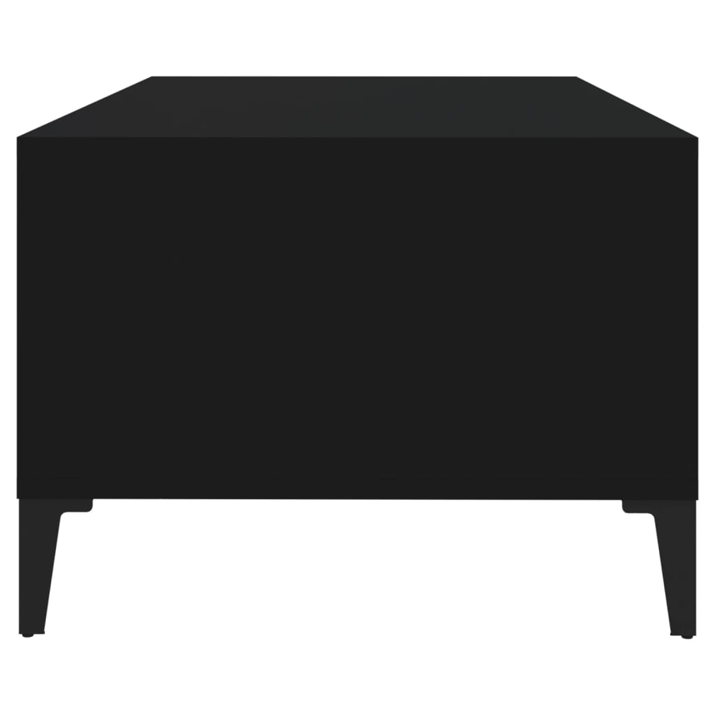 Table basse Noir 90x50x36,5 cm Bois d'ingénierie