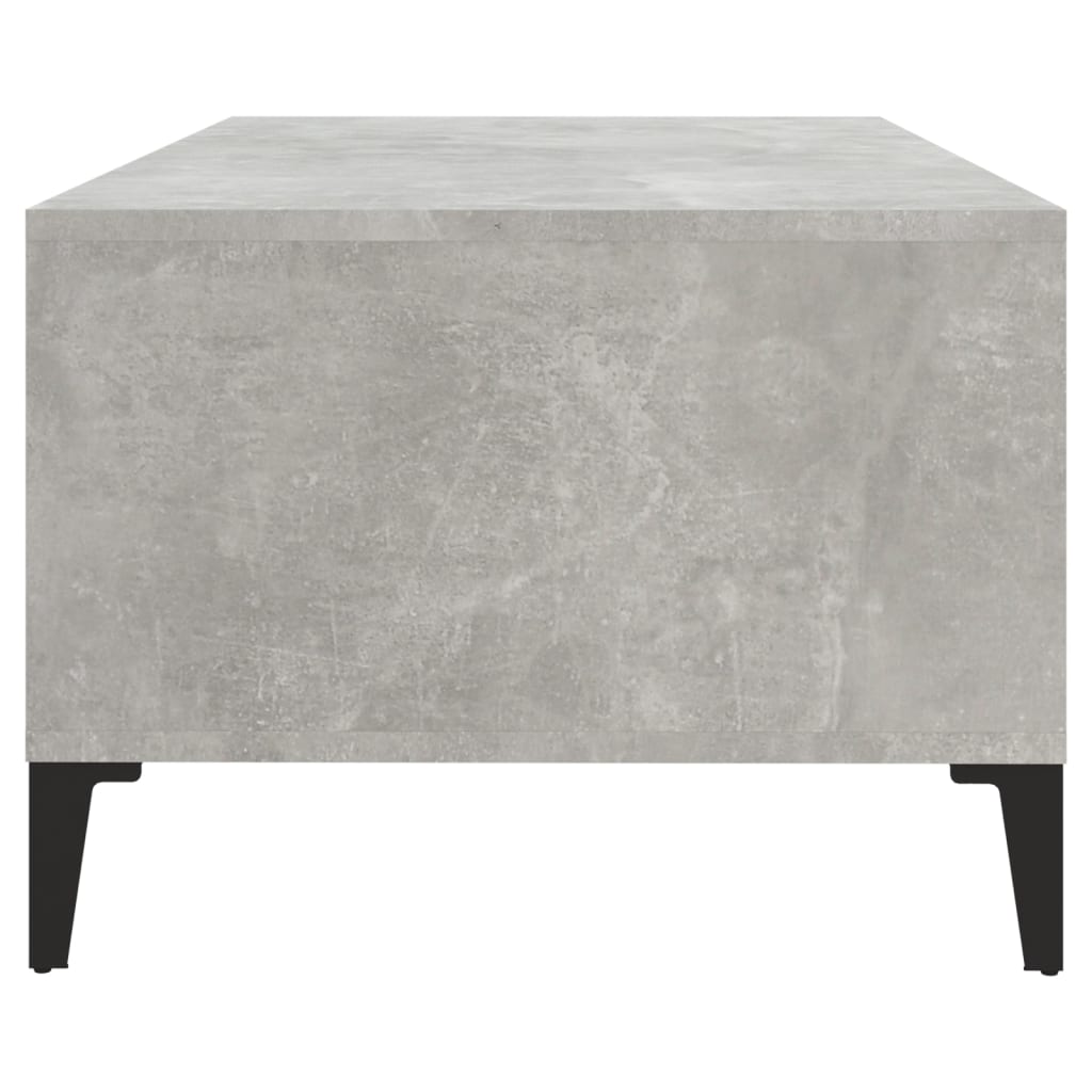 Table Basse Béton Gris 90x50x36,5 cm Bois D'ingénierie