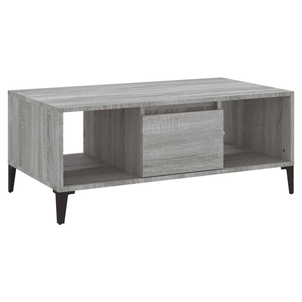 vidaXL Coffee Table Grey Sonoma 90x50x36.5 cm Engineered Wood