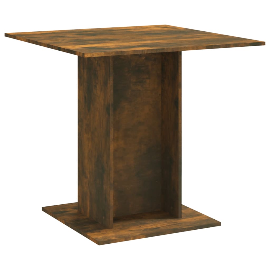Dining Table Smoked Oak 80x80x75 cm Engineered Wood - Upclimb Ltd
