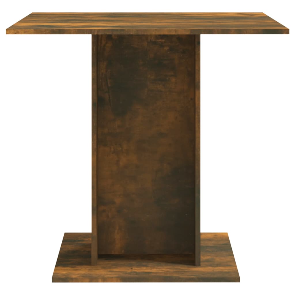 Dining Table Smoked Oak 80x80x75 cm Engineered Wood - Upclimb Ltd