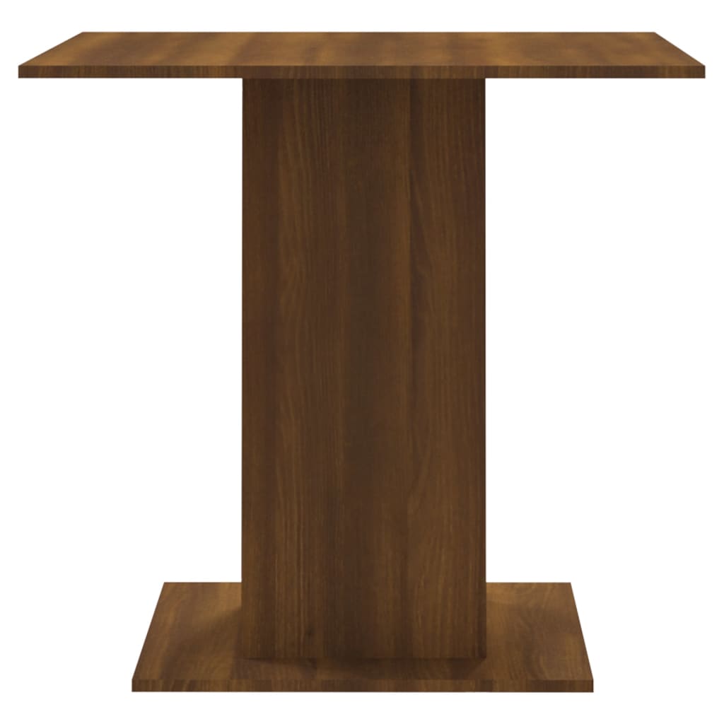 Dining Table Brown Oak 80x80x75 cm Engineered Wood - Upclimb Ltd