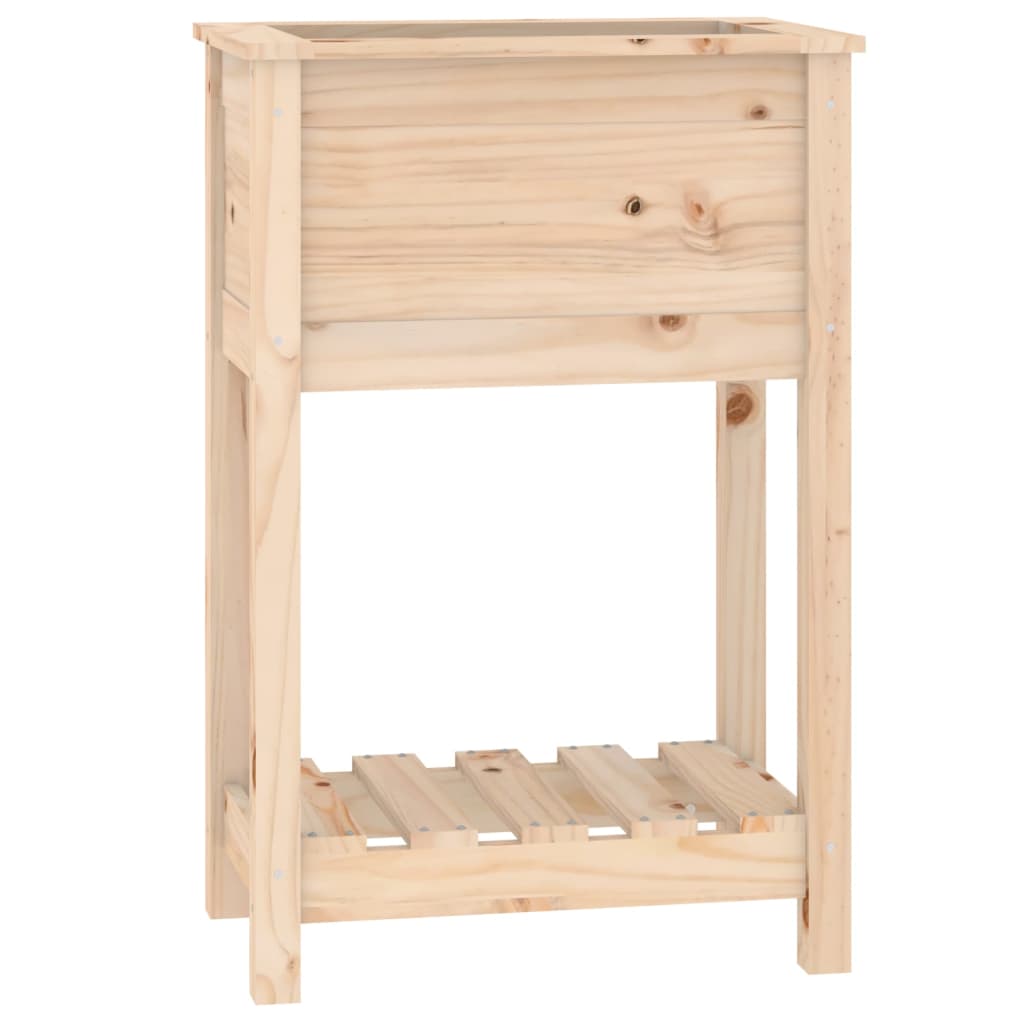 vidaXL Planter with Shelf 54x34.5x81 cm Solid Wood Pine