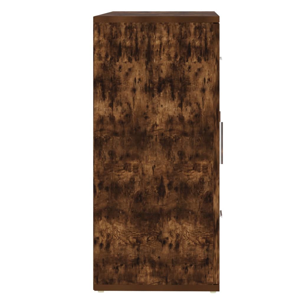 vidaXL Sideboard Smoked Oak 91x29.5x65 cm Engineered Wood