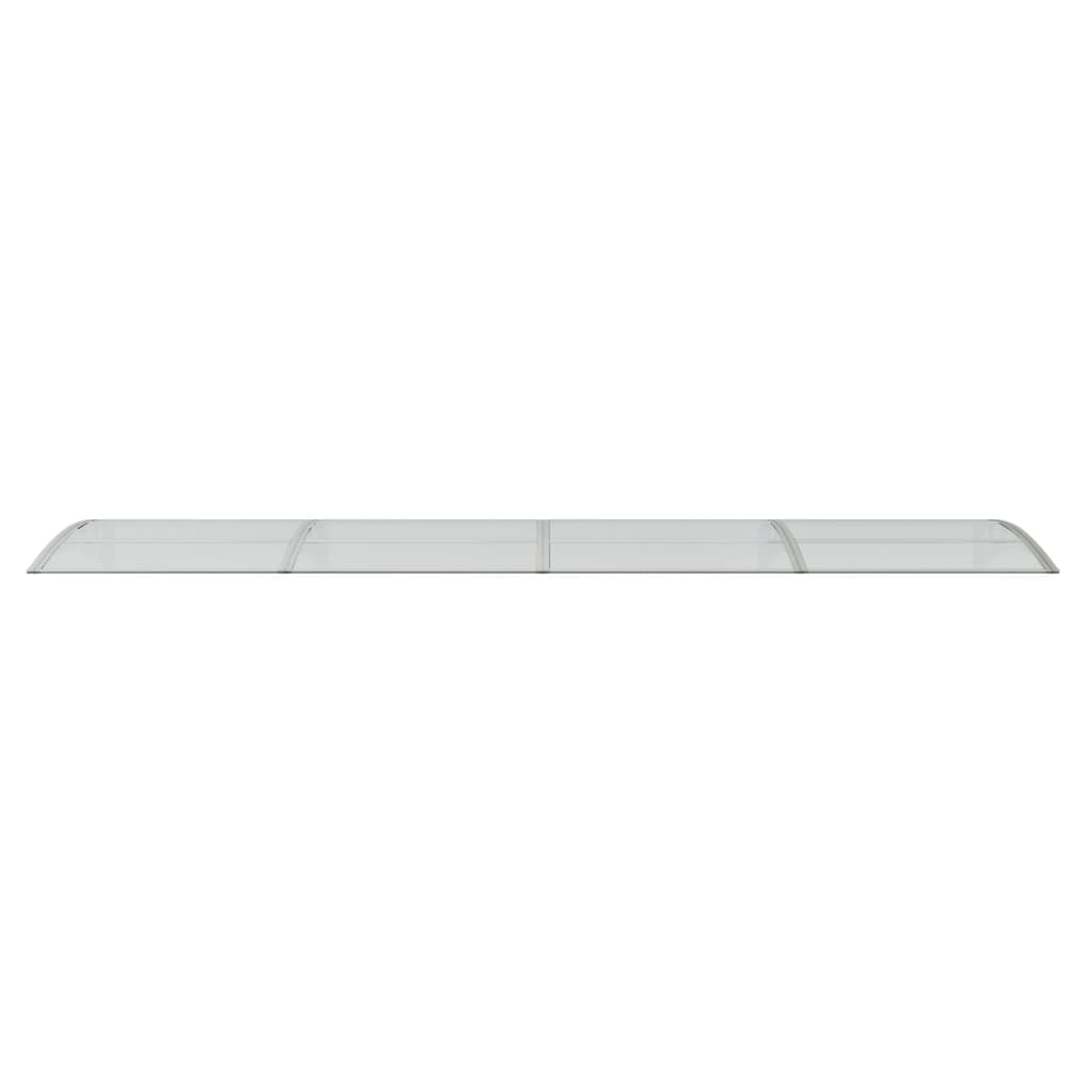 vidaXL Door Canopy Grey and Transparent 400x75 cm Polycarbonate