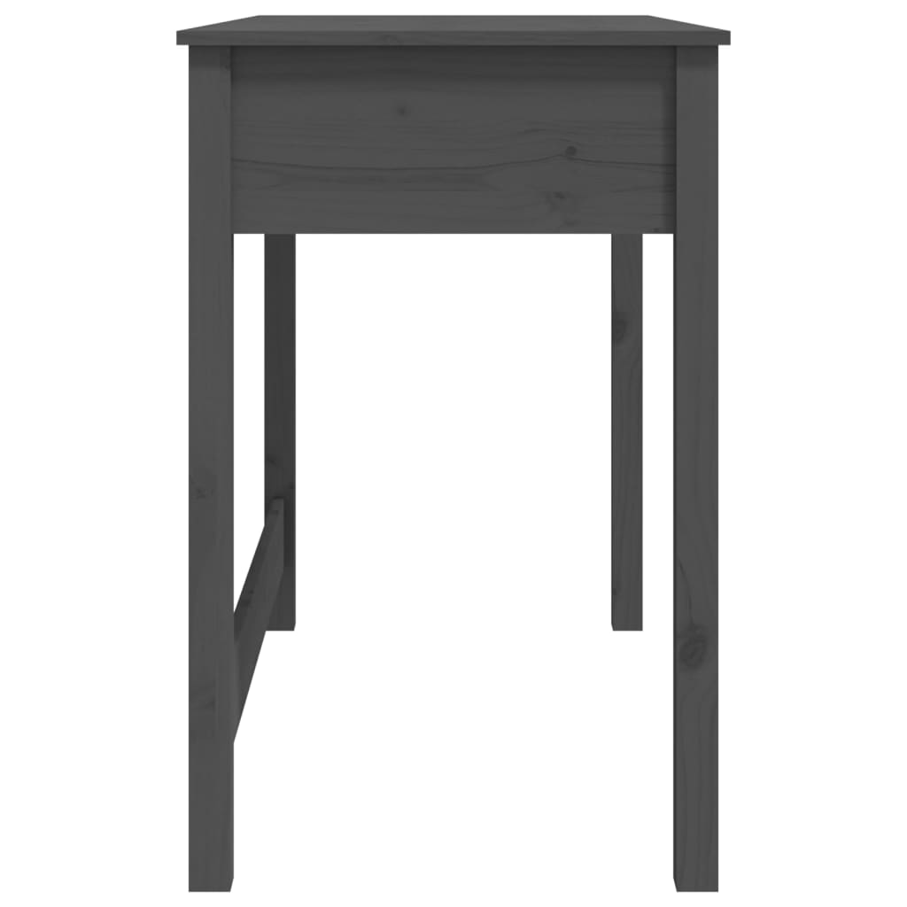 Desk with Drawers Grey 100x50x78 cm Solid Wood Pine - Upclimb Ltd