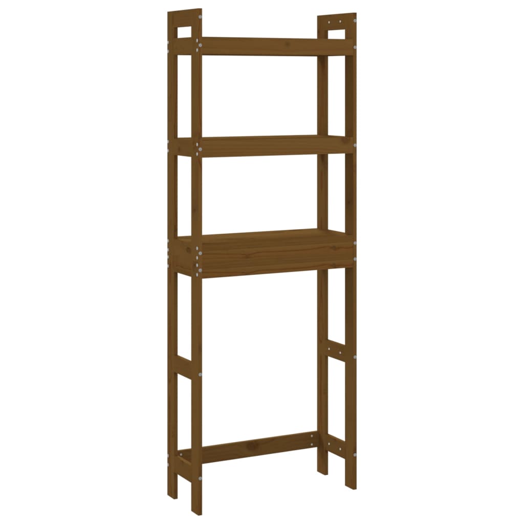 Toilet Rack Honey Brown 63x26x171 cm Solid Wood Pine - Upclimb Ltd