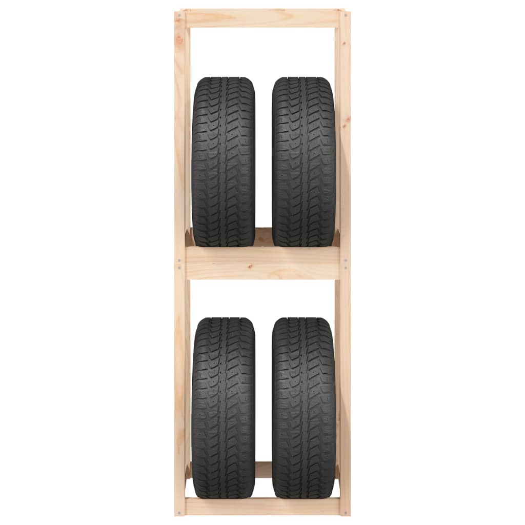 Tire Rack 63x40x180 cm Solid Wood Pine - Upclimb Ltd