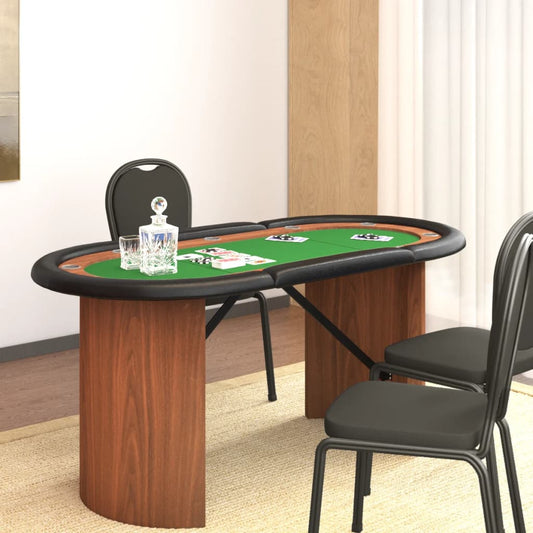 Pokertafel 10 Spelers Groen 160x80x75 cm