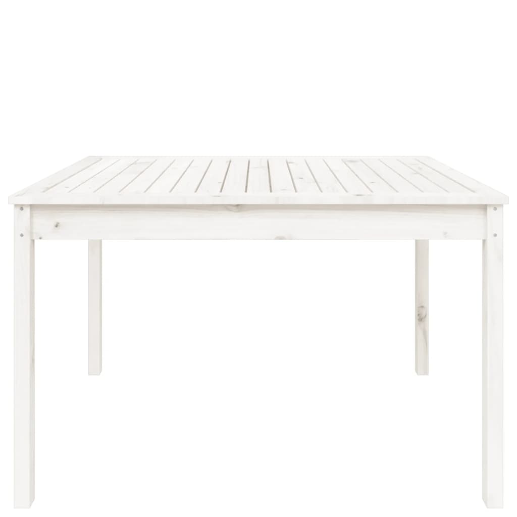 vidaXL Garden Table White 121x82.5x76 cm Solid Wood Pine
