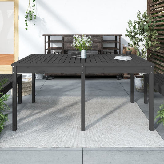 vidaXL Garden Table Grey 159.5x82.5x76 cm Solid Wood Pine