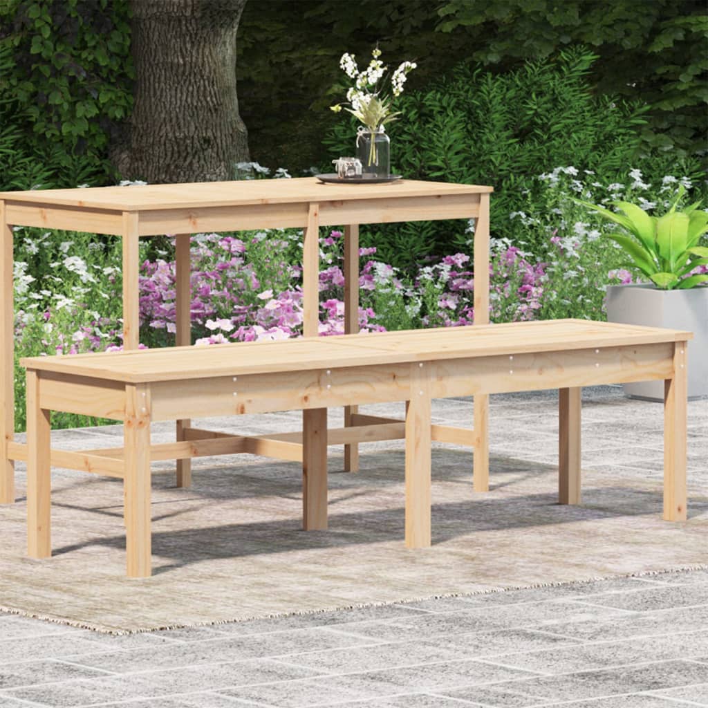 vidaXL 2-Seater Garden Bench 159.5x44x45 cm Solid Wood Pine