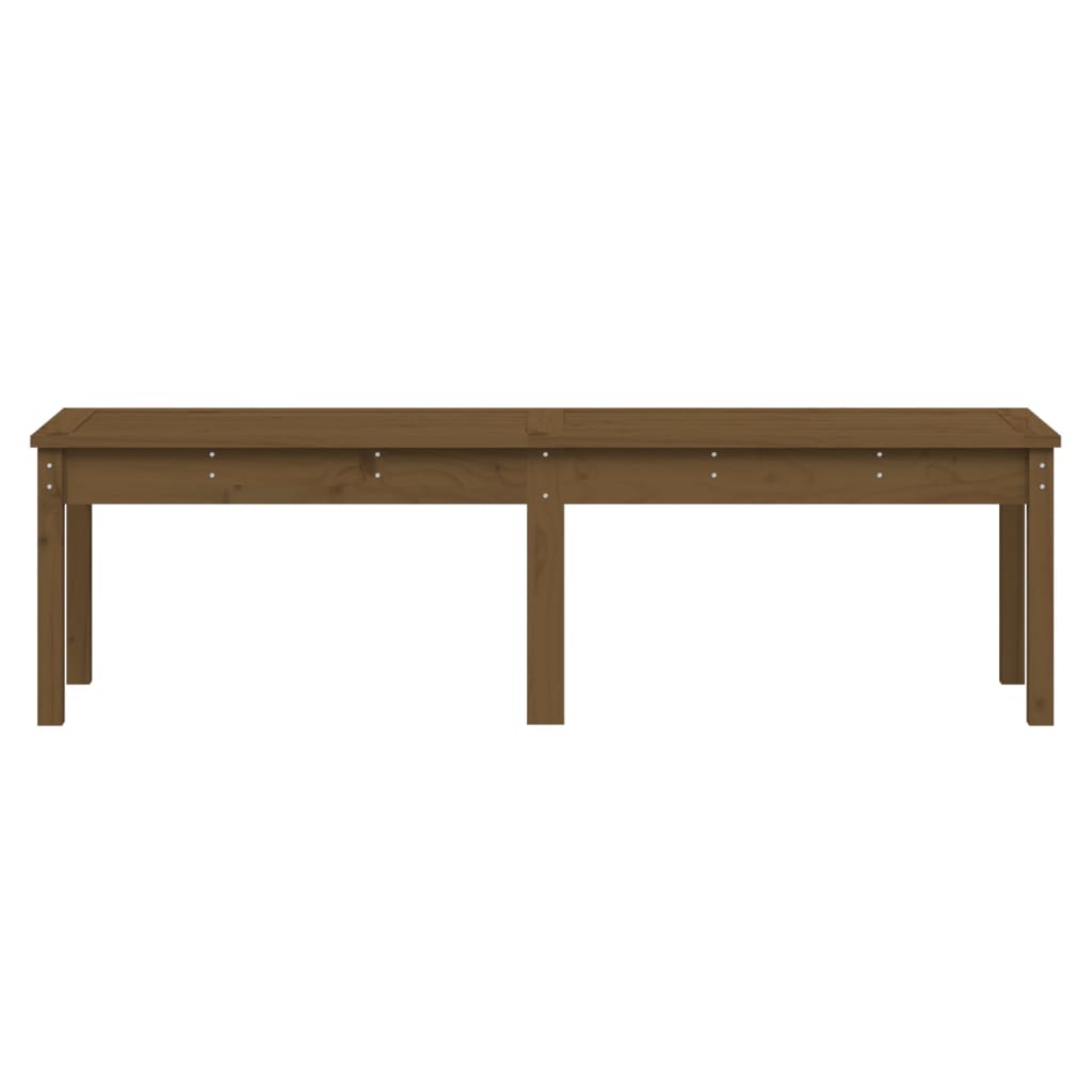 Banc de jardin 2 places marron miel 159,5x44x45 cm bois massif pin