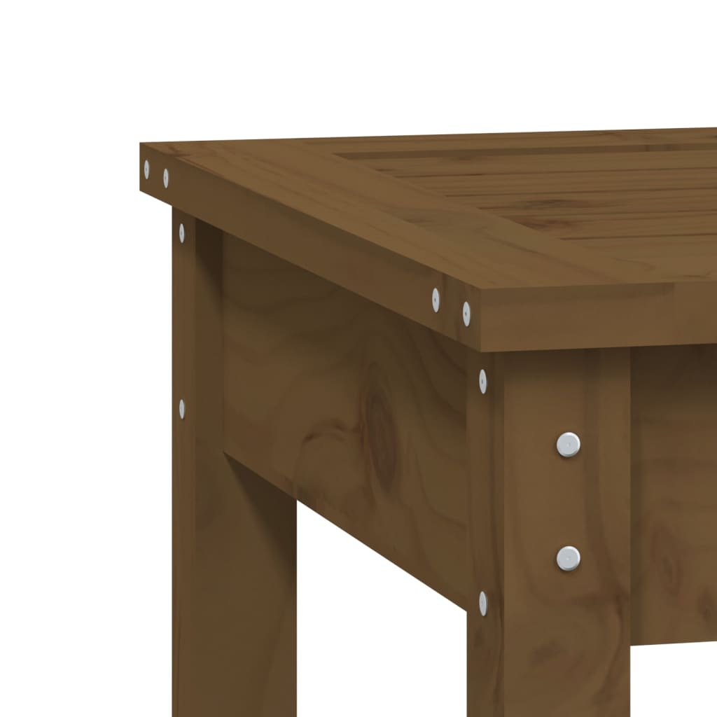 Banc de jardin 2 places marron miel 159,5x44x45 cm bois massif pin