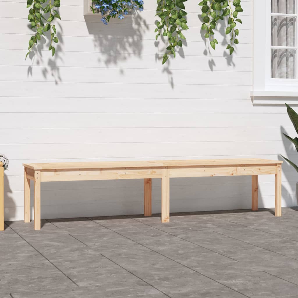 vidaXL 2-Seater Garden Bench 203.5x44x45 cm Solid Wood Pine