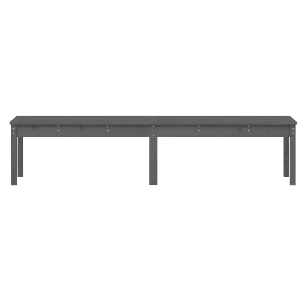 Banc de jardin 2 places Gris 203,5x44x45 cm Bois Massif Pin