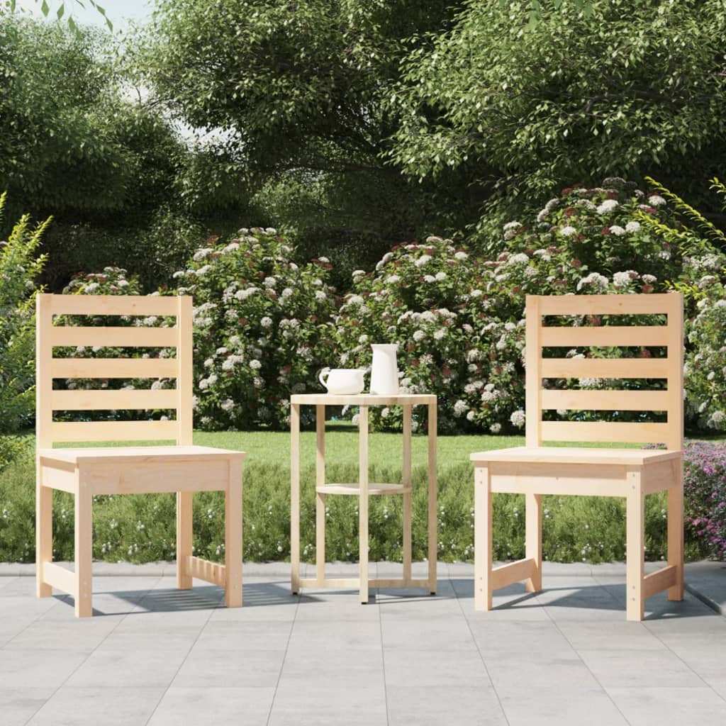 vidaXL Garden Chairs 2 pcs 50x48x91.5 cm Solid Wood Pine