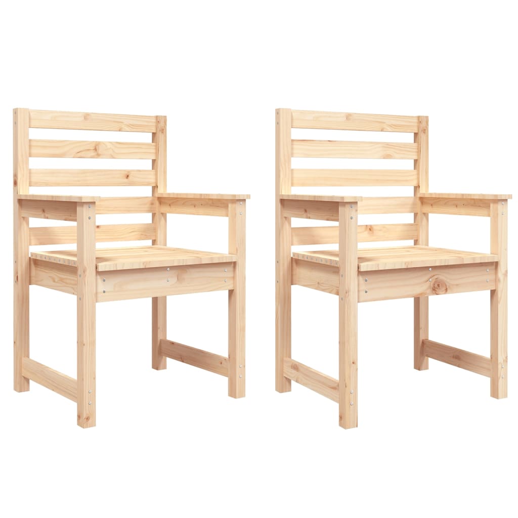 Garden Chairs 2 pcs 60x48x91 cm Solid Wood Pine - Upclimb Ltd