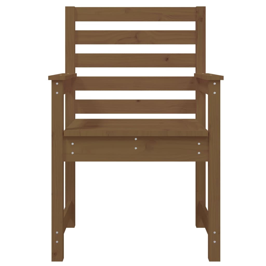 Garden Chairs 2 pcs Honey Brown 60x48x91 cm Solid Wood Pine - Upclimb Ltd