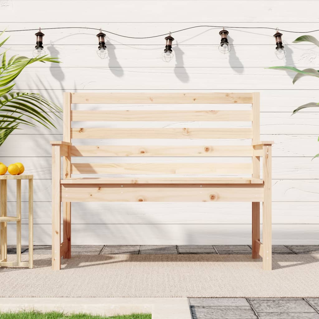 Garden Bench 109x48x91.5 cm Solid Wood Pine - Upclimb Ltd