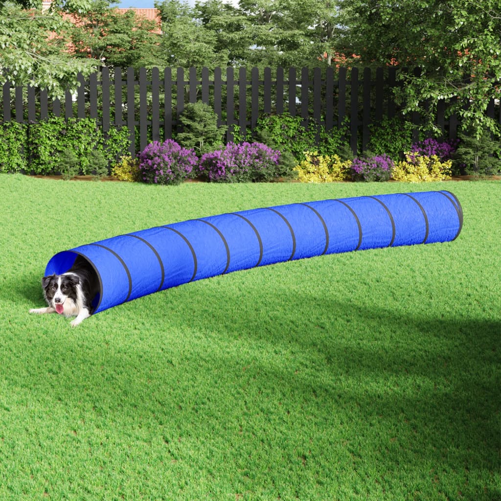 vidaXL Dog Tunnel Blue Ø 55x500 cm Polyester