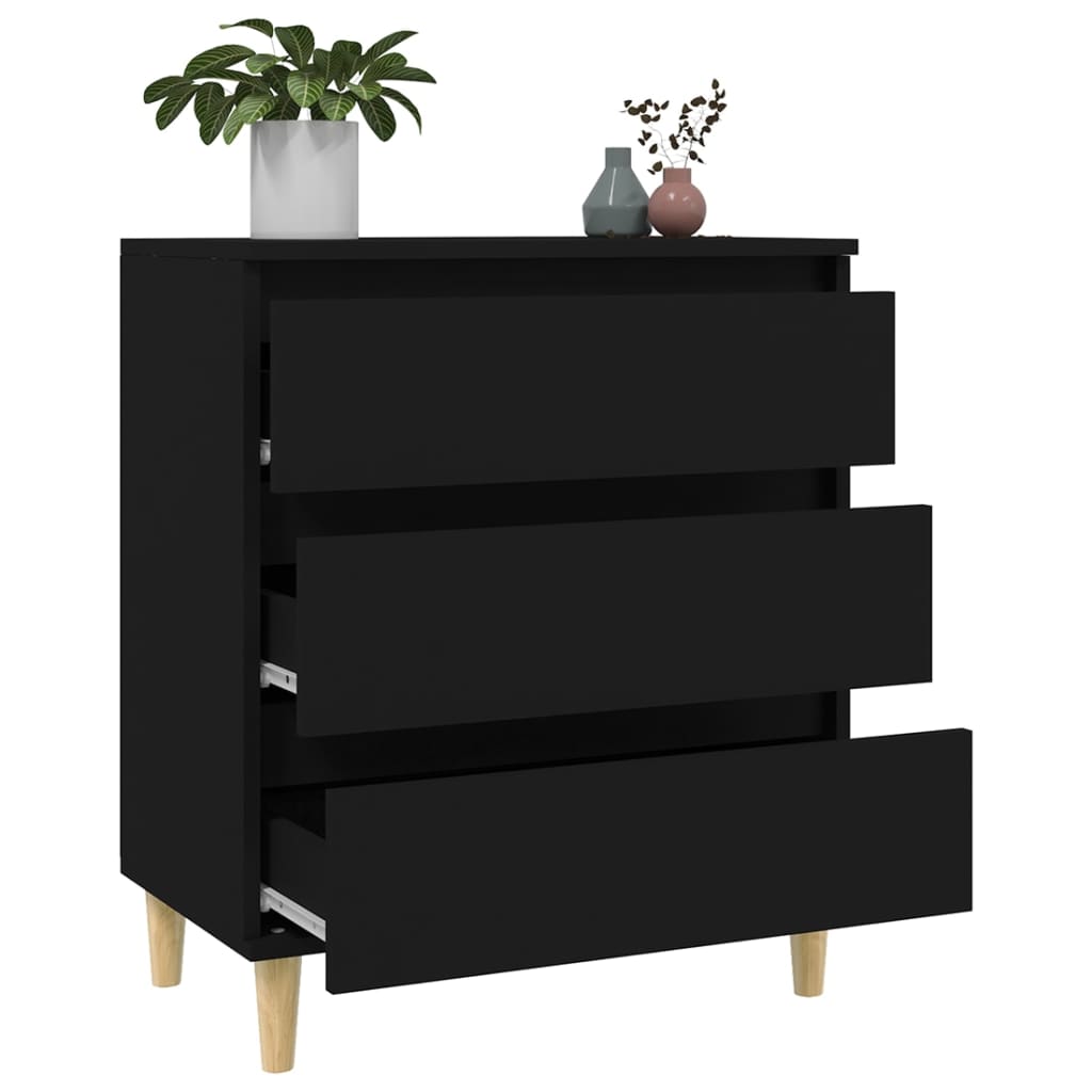 vidaXL Sideboard Black 60x35x70 cm Engineered Wood