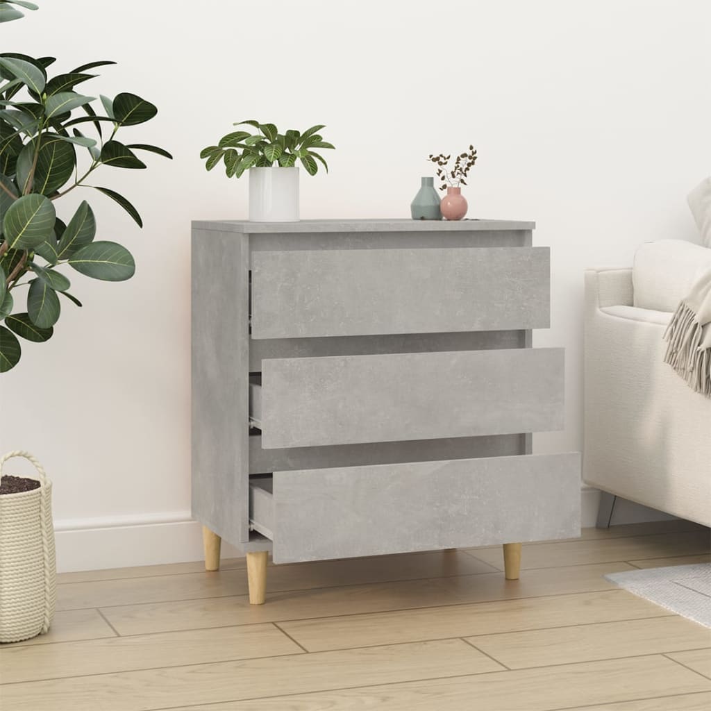 Buffet Béton Gris 60x35x70 cm Bois D'ingénierie