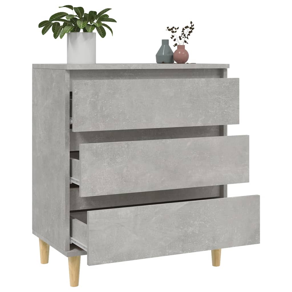 Buffet Béton Gris 60x35x70 cm Bois D'ingénierie