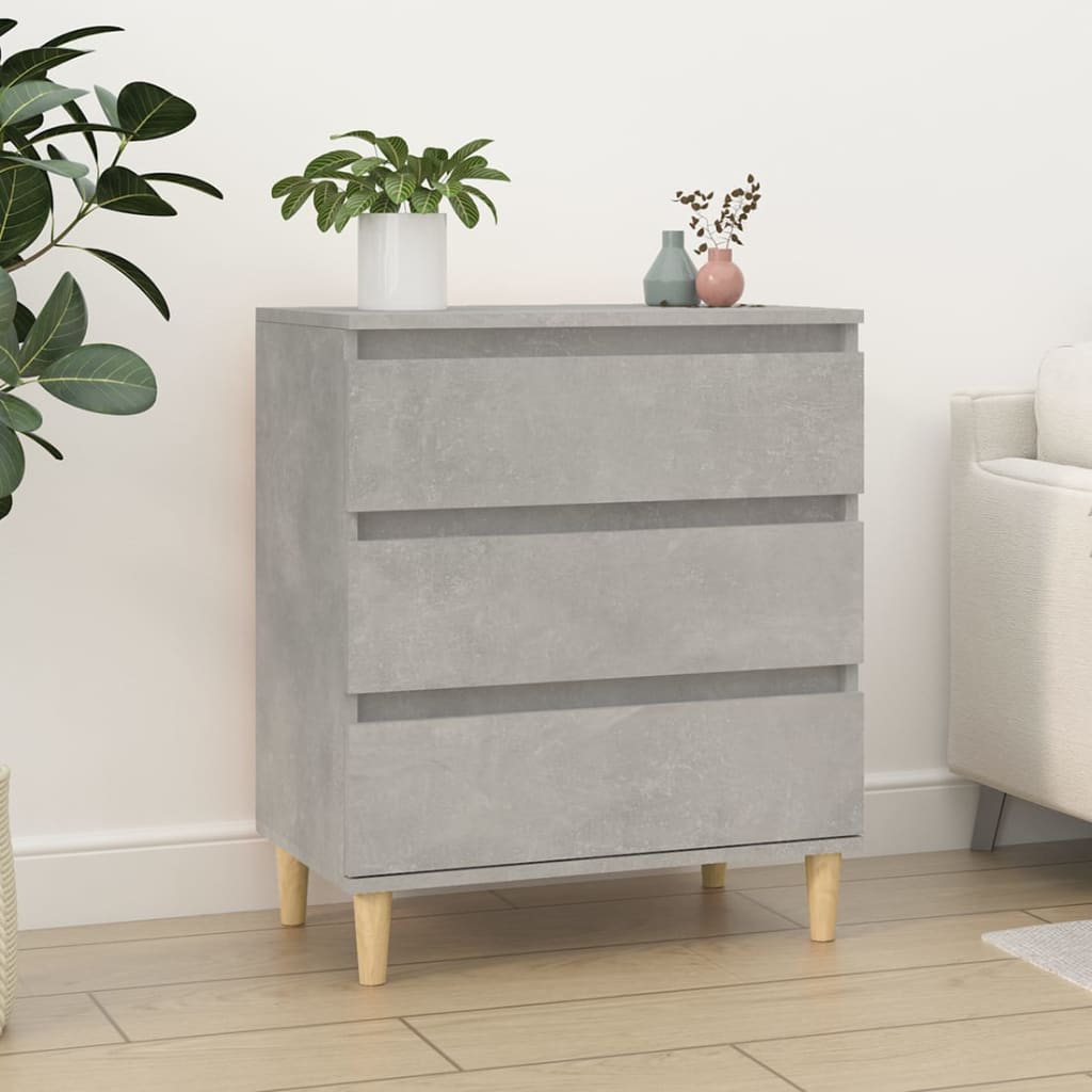 Buffet Béton Gris 60x35x70 cm Bois D'ingénierie