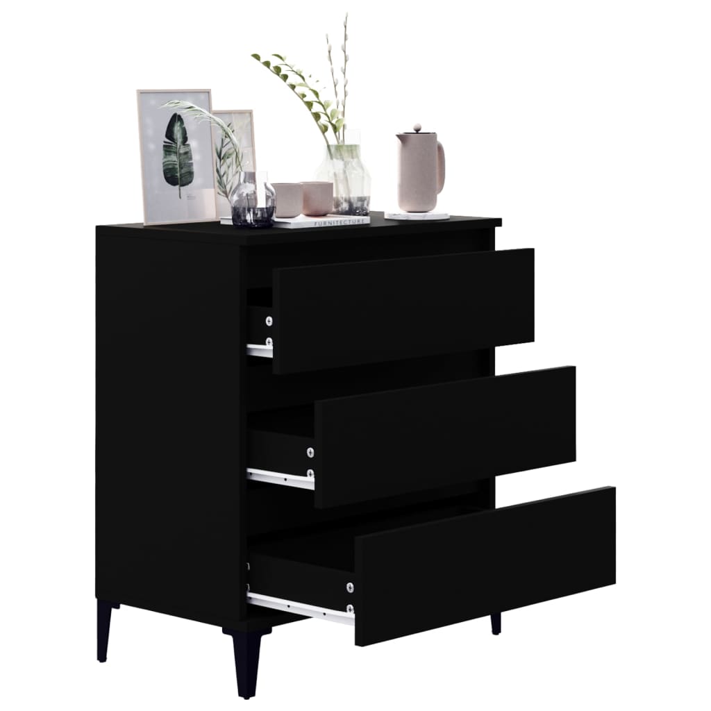 vidaXL Sideboard Black 60x35x70 cm Engineered Wood