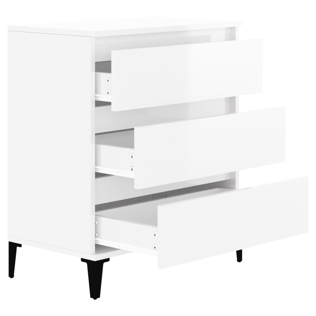 vidaXL Sideboard High Gloss White 60x35x70 cm Engineered Wood