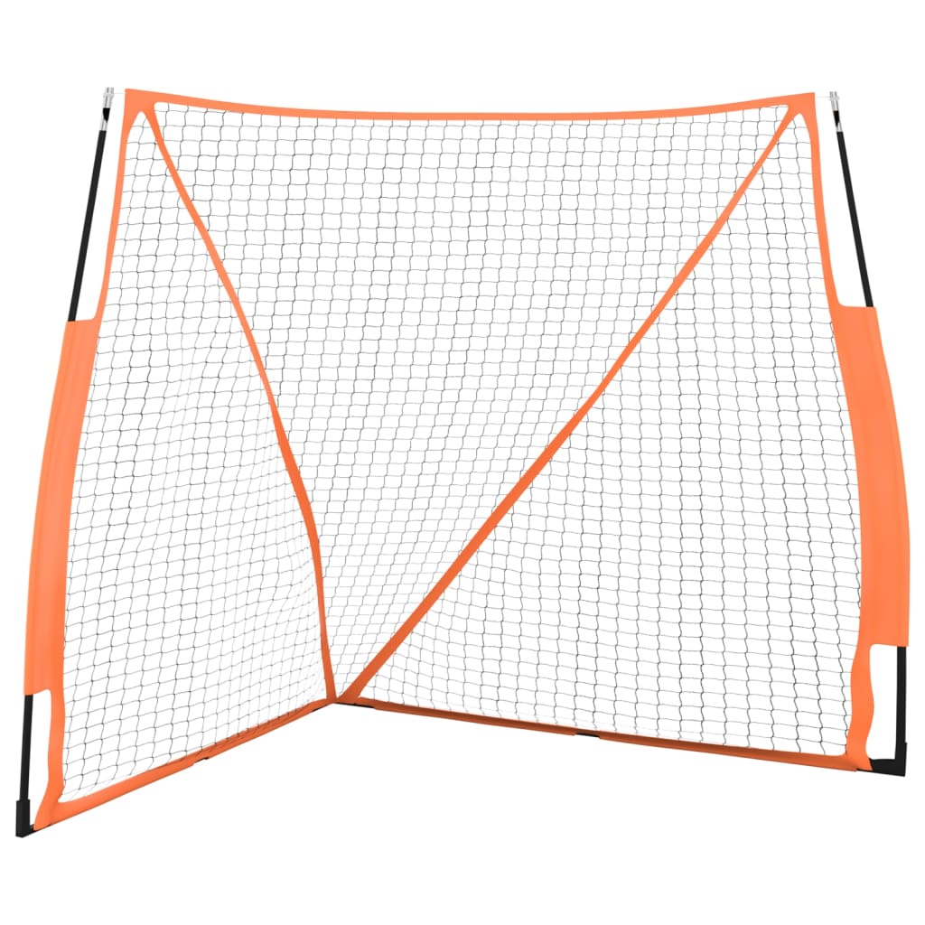 Portable Baseball Net Orange&Black 183x182x183cm Steel&Polyester - Upclimb Ltd