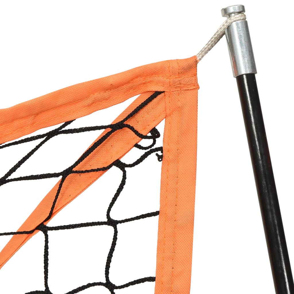 Portable Baseball Net Orange&Black 183x182x183cm Steel&Polyester - Upclimb Ltd