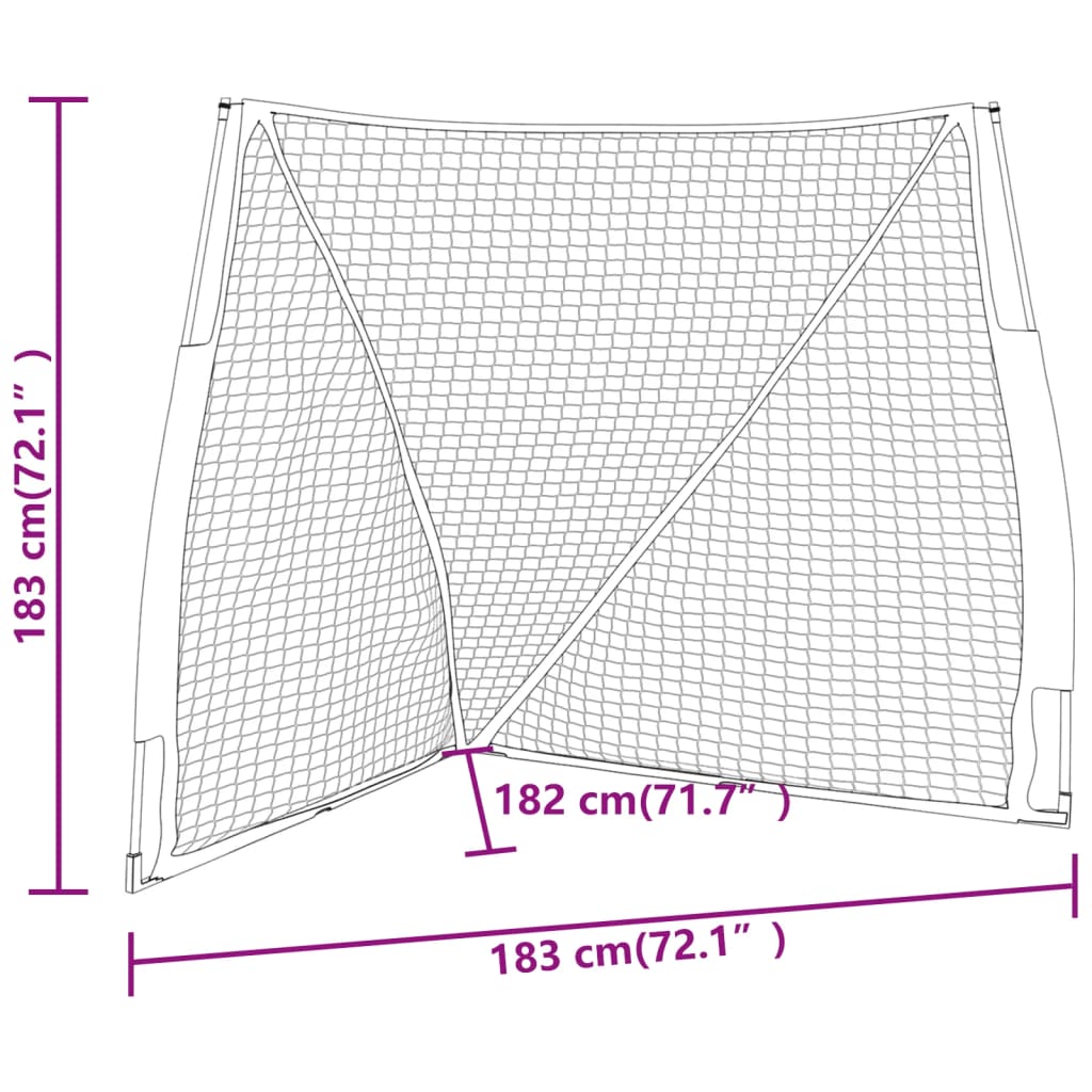 Portable Baseball Net Orange&Black 183x182x183cm Steel&Polyester - Upclimb Ltd