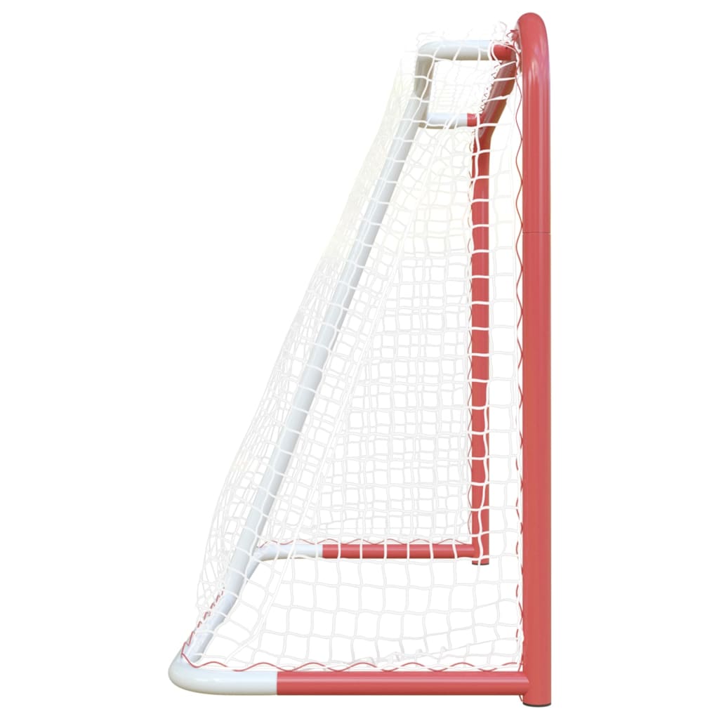 Hockey Goal with Net Red&White 153x60x118 cm Steel&Polyester - Upclimb Ltd