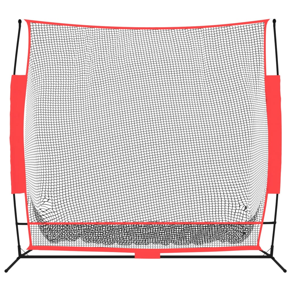 Portable Baseball Net Black and Red 215x107x216 cm Polyester - Upclimb Ltd