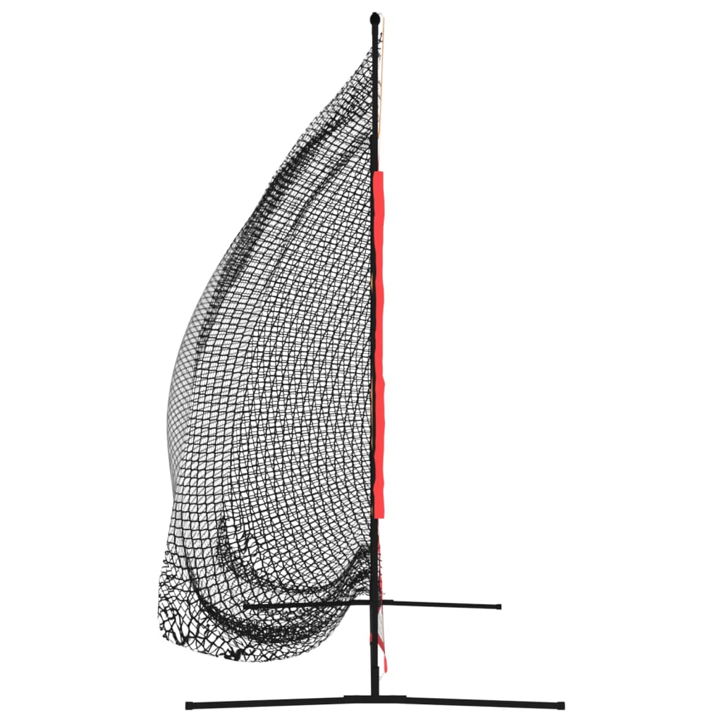 Portable Baseball Net Black and Red 215x107x216 cm Polyester - Upclimb Ltd