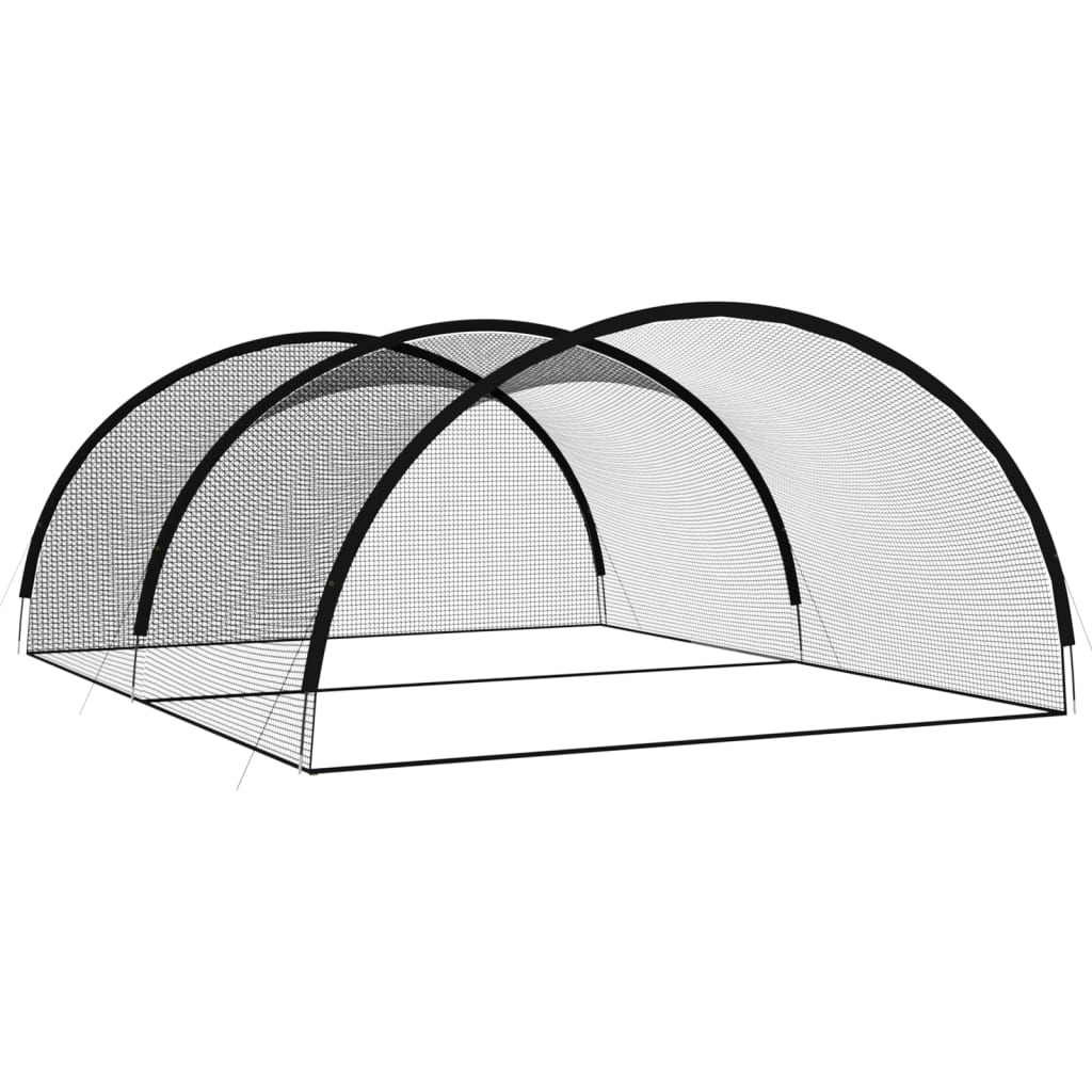 Baseball Batting Cage Net Black 500x400x250 cm Polyester - Upclimb Ltd