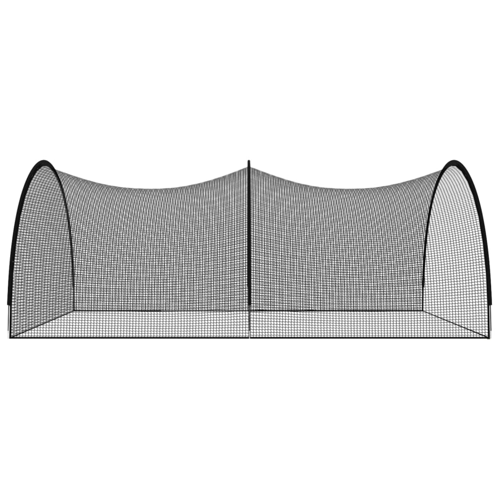 Baseball Batting Cage Net Black 500x400x250 cm Polyester - Upclimb Ltd