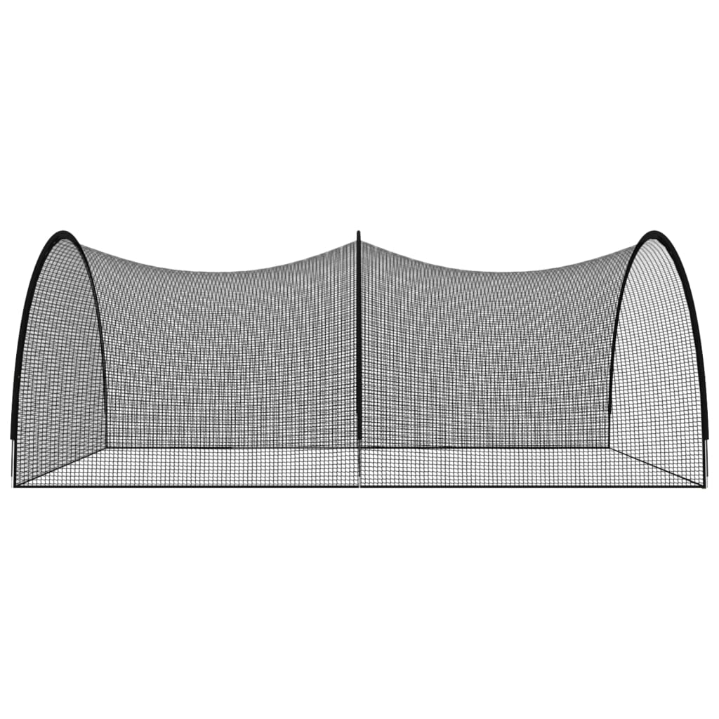 Baseball Batting Cage Net Black 600x400x250 cm Polyester - Upclimb Ltd