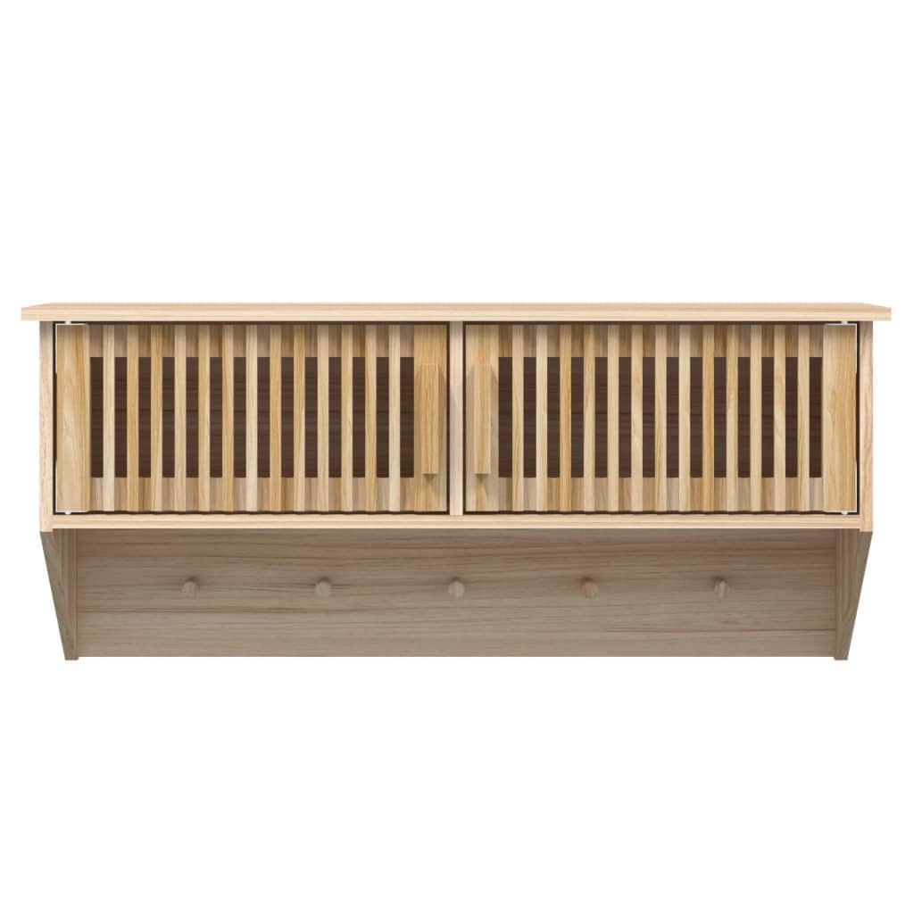 Wandkast met haken 80x24x35,5 cm Engineered Wood