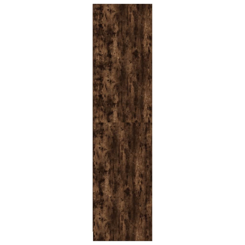 Wardrobe Smoked Oak 100x50x200 cm Engineered Wood - Upclimb Ltd