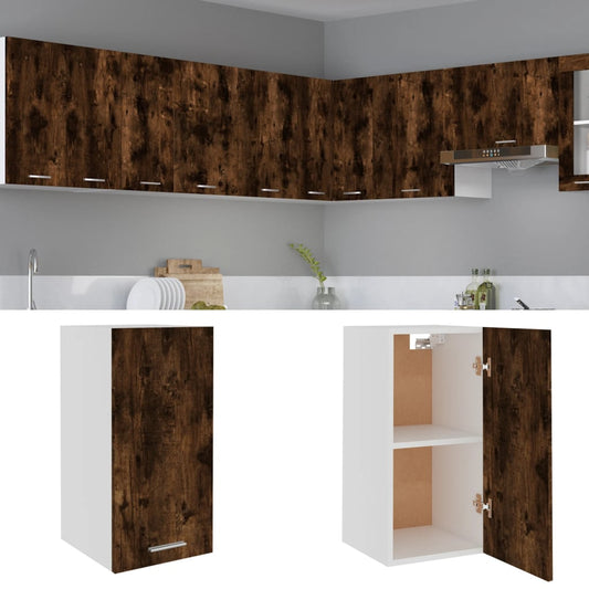 Hanging Cabinet Smoked Oak 29.5x31x60 cm Engineered Wood - Upclimb Ltd