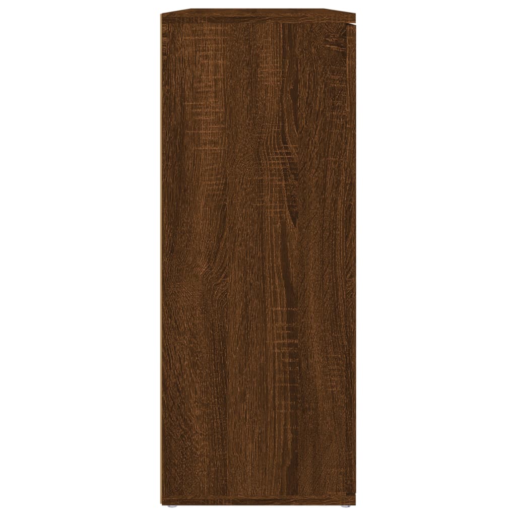 Buffet chêne brun 91x29,5x75 cm bois d'ingénierie