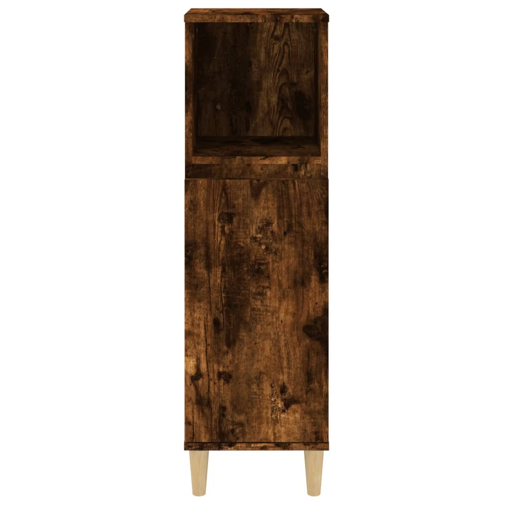 Badkamerkast Smoked Oak 30x30x100 cm Engineered Wood