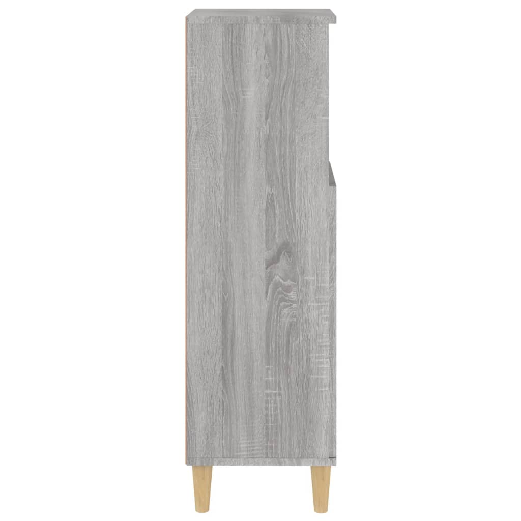 vidaXL Bathroom Cabinet Grey Sonoma 30x30x100 cm Engineered Wood