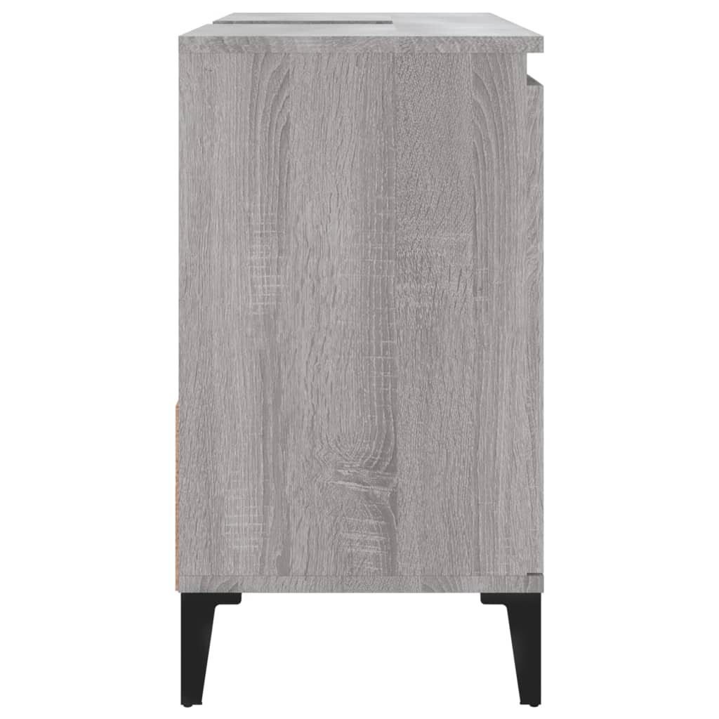 vidaXL Bathroom Cabinet Grey Sonoma 65x33x60 cm Engineered Wood