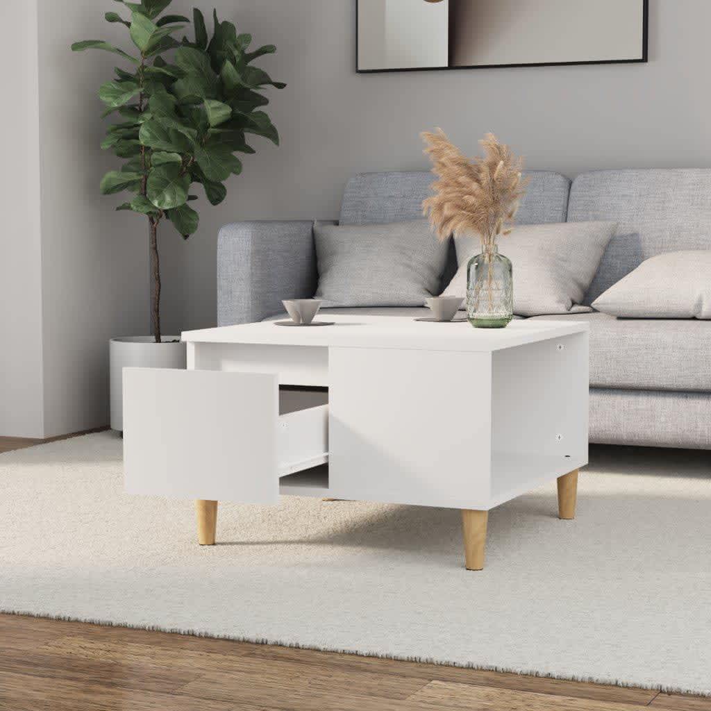 vidaXL Coffee Table White 55x55x36.5 cm Engineered Wood