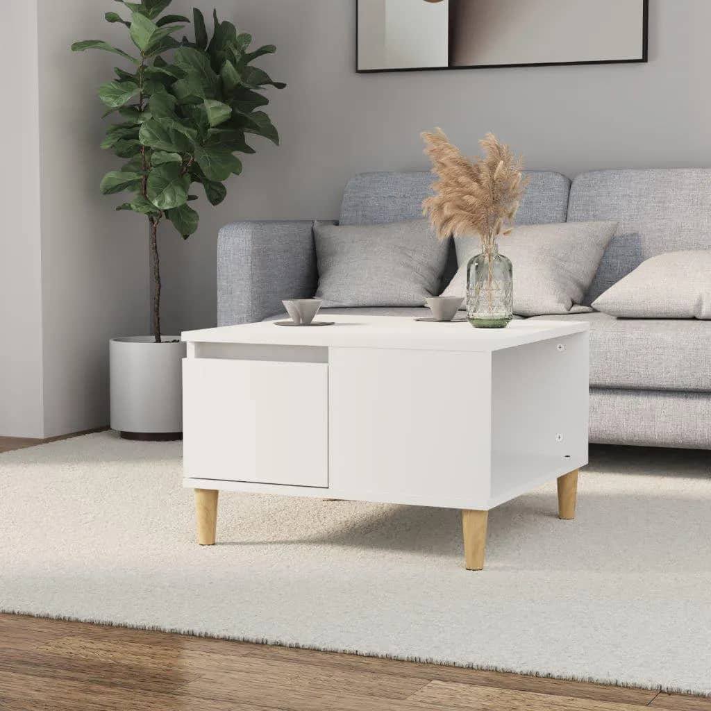 vidaXL Coffee Table White 55x55x36.5 cm Engineered Wood